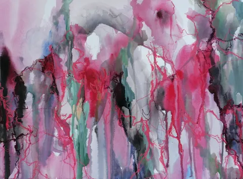 Untitled 11, Oil pastel, Acrylic ink on paper 310 g/m², 36 x 48 cm each, 2025 — from the "Chopin" series
