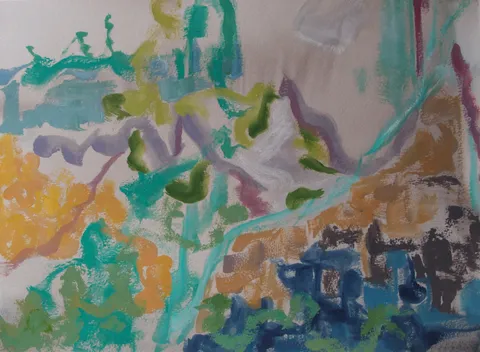 Untitled (2 of 6), Acrylic ink on paper 310g/m², 36 x 48 cm each, 2024 — from the "Chopin" series