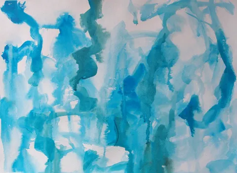 Untitled (6 of 6), Acrylic ink on paper 310g/m², 36 x 48 cm each, 2024 — from the "Chopin" series