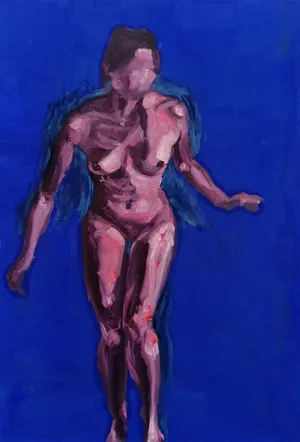 Dance 10, Oil and Acrylic on paper, 29.7 x 21 cm, 2024 — from the "Dance (Hani-mation)" series