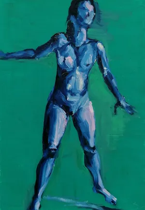 Dance 14, Oil and Acrylic on paper, 29.7 x 21 cm, 2024 — from the "Dance (Hani-mation)" series