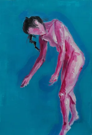 Dance 17, Oil and Acrylic on paper, 29.7 x 21 cm, 2024 — from the "Dance (Hani-mation)" series