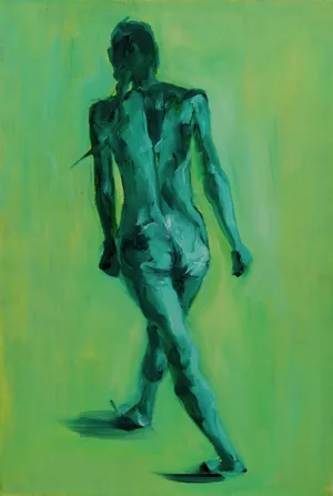 Dance 18, Oil and Acrylic on paper, 29.7 x 21 cm, 2024 — from the "Dance (Hani-mation)" series