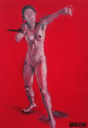 Dance 6, Oil and Acrylic on paper, 29.7 x 21 cm, 2024 — from the "Dance (Hani-mation)" series