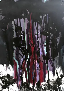 Sketch 9 of 16, Sketch drawings, acrylic & oil pastel on paper — from the "After Liberty" series
