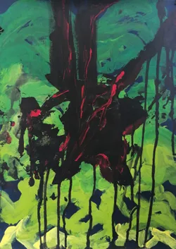 Sketch 12 of 16, Sketch drawings, acrylic & oil pastel on paper — from the "After Liberty" series
