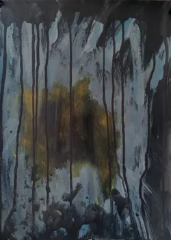 Sketch 15 of 16, Sketch drawings, acrylic & oil pastel on paper — from the "After Liberty" series