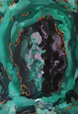 Sketch 5 of 16, Sketch drawings, acrylic & oil pastel on paper — from the "After Liberty" series