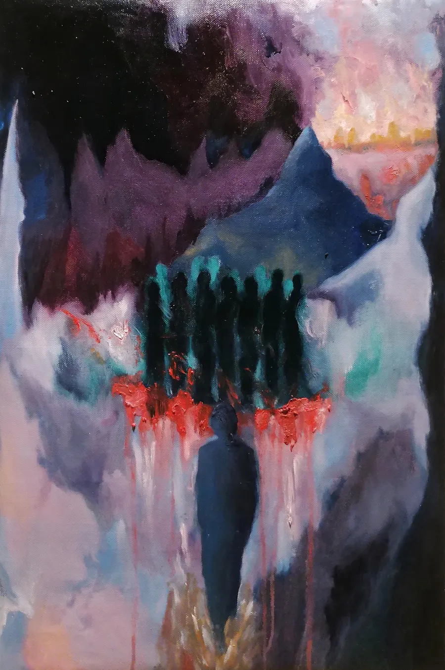 The Passage of Time, Oil on canvas, 70 x 46 cm, 2025 — from the "Innerscape" series